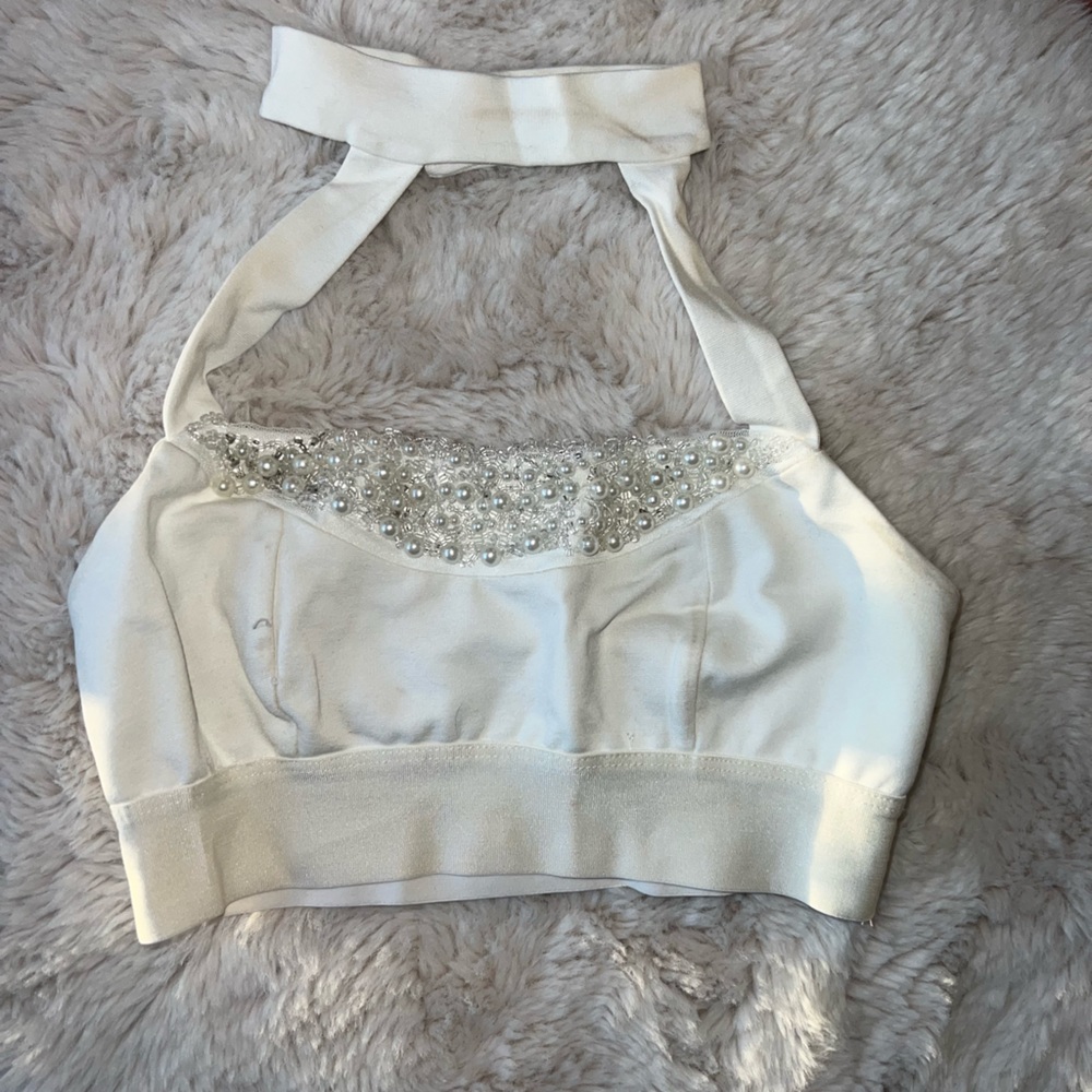 Pearl Embellished Crop top